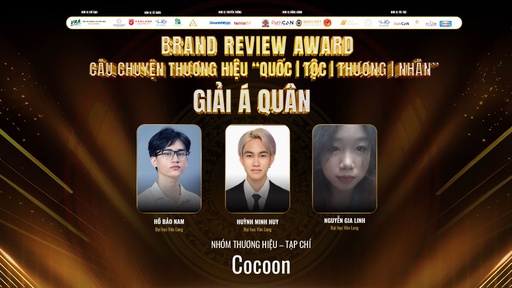Á quân Brand Review Award 2024 - Tạp chí Review Thương hiệu Cocoon