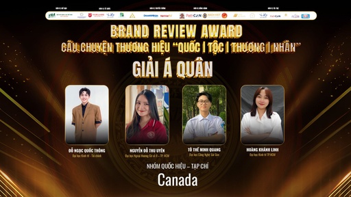 Á quân Brand Review Award 2024 - Tạp chí Review Quốc hiệu Canada